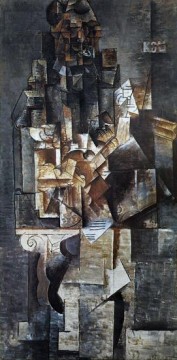 Pablo Picasso Painting - Man with guitar 3 1912 cubism Pablo Picasso